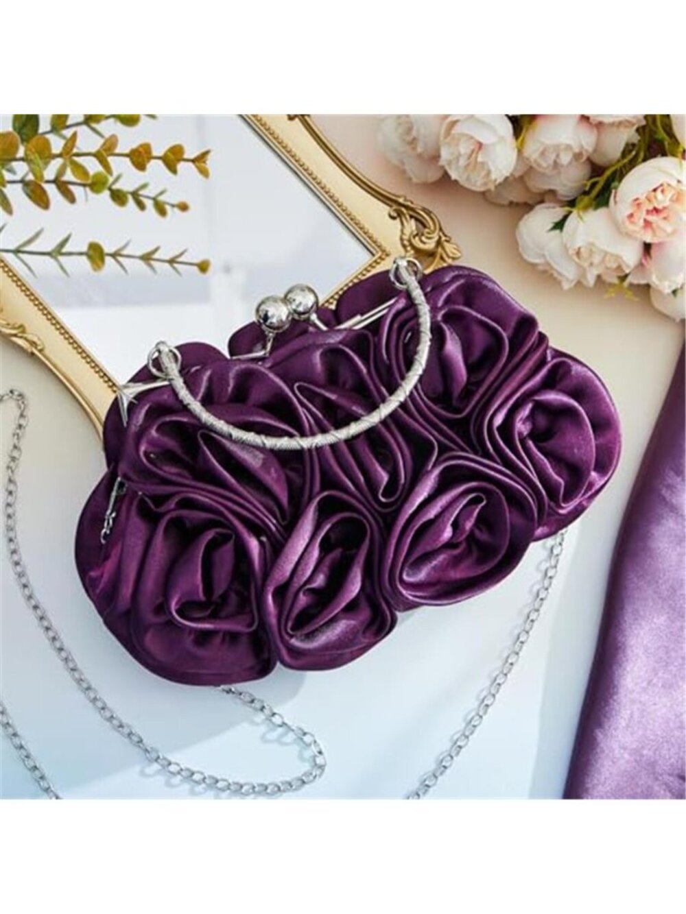 Evening Clutch - Small Floral Purse - Picture 2 of 4